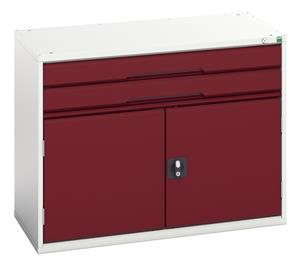 16925216.** verso drawer-door cabinet with 2 drawers / cupboard. WxDxH: 1050x550x800mm. RAL 7035/5010 or selected